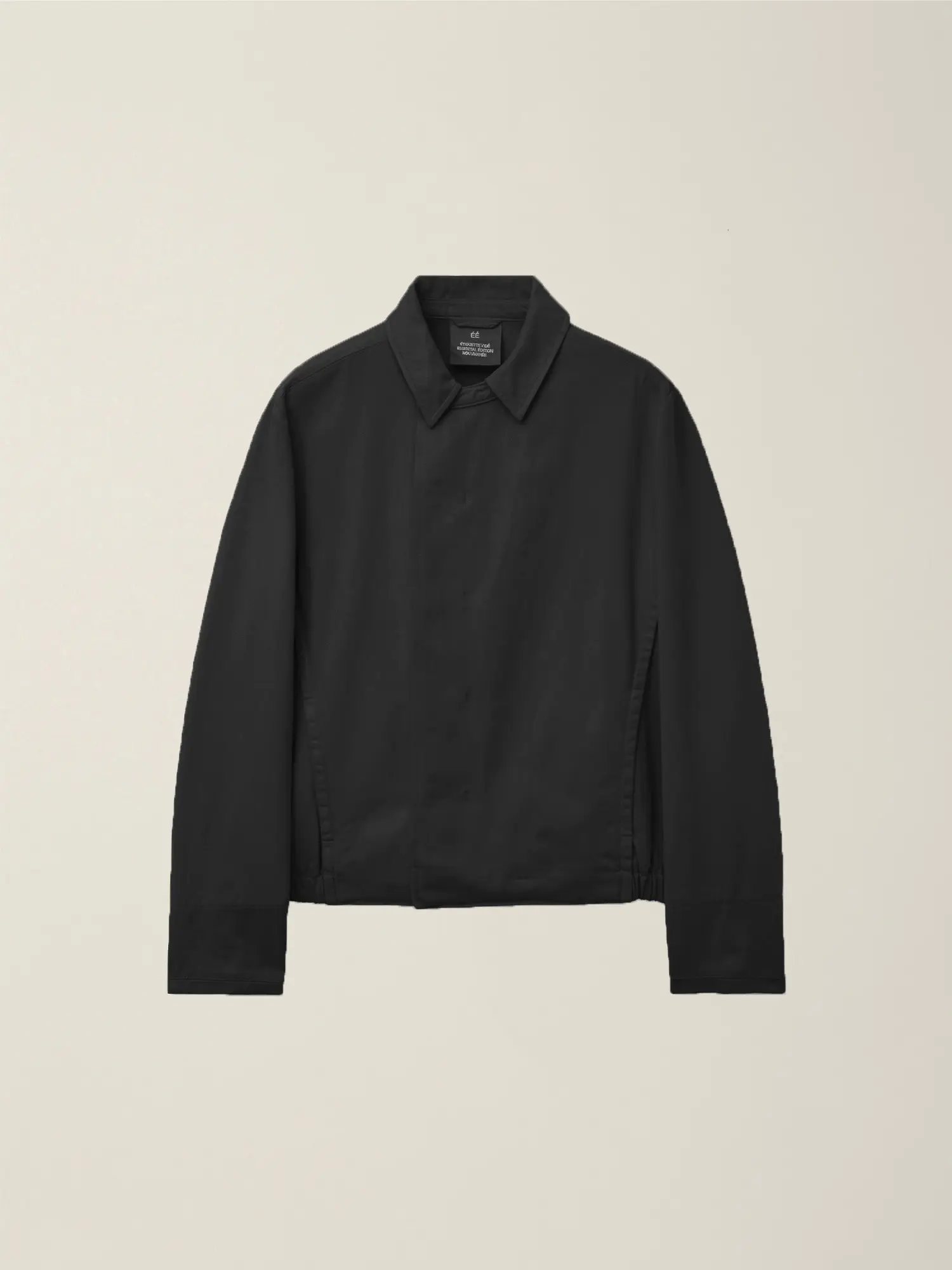 Garment Dyed Offset Closure Blouson (Black)