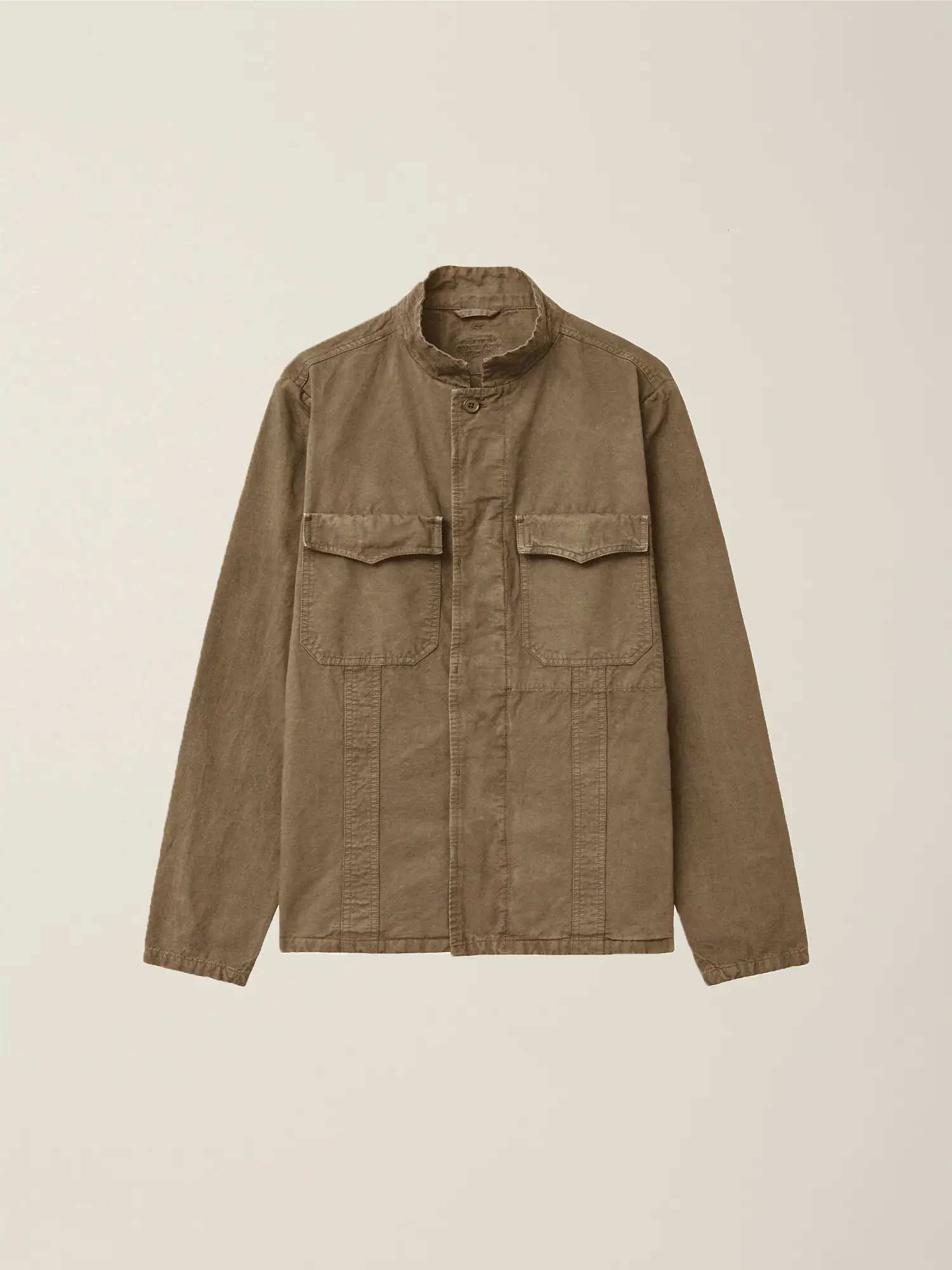 Garment Dyed Military Shirt Jacket (Camel)