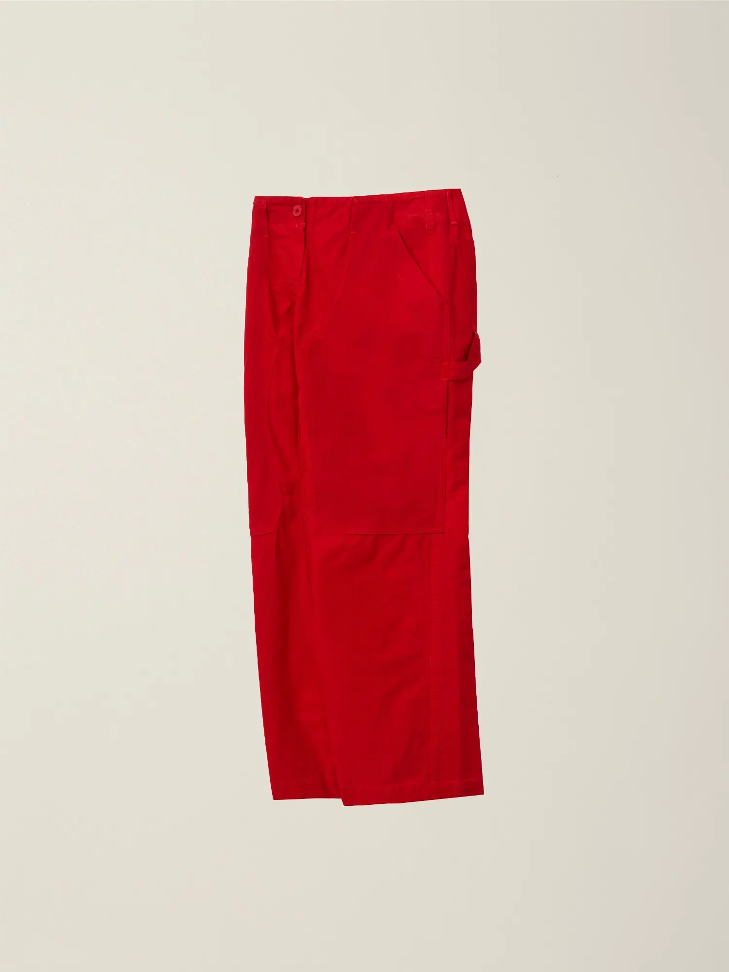 Women's Garment Dyed Double Knee Work Pants (Red)
