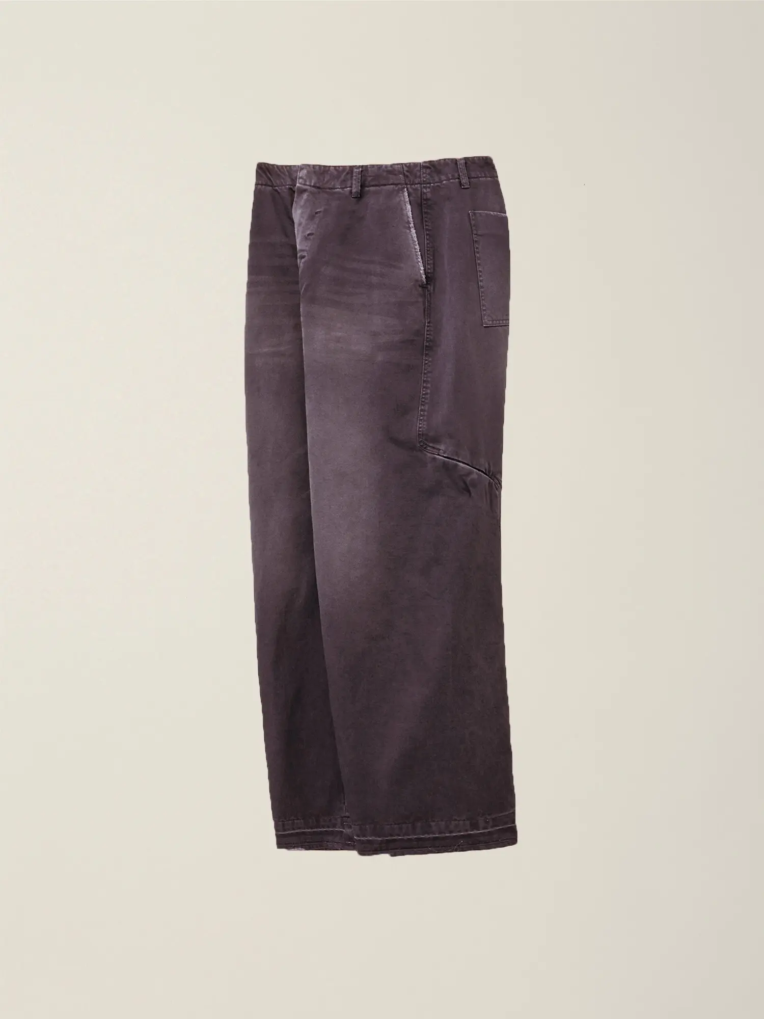 Garment Dyed Side Knee Pocket Washed Pants (Washed Brown)