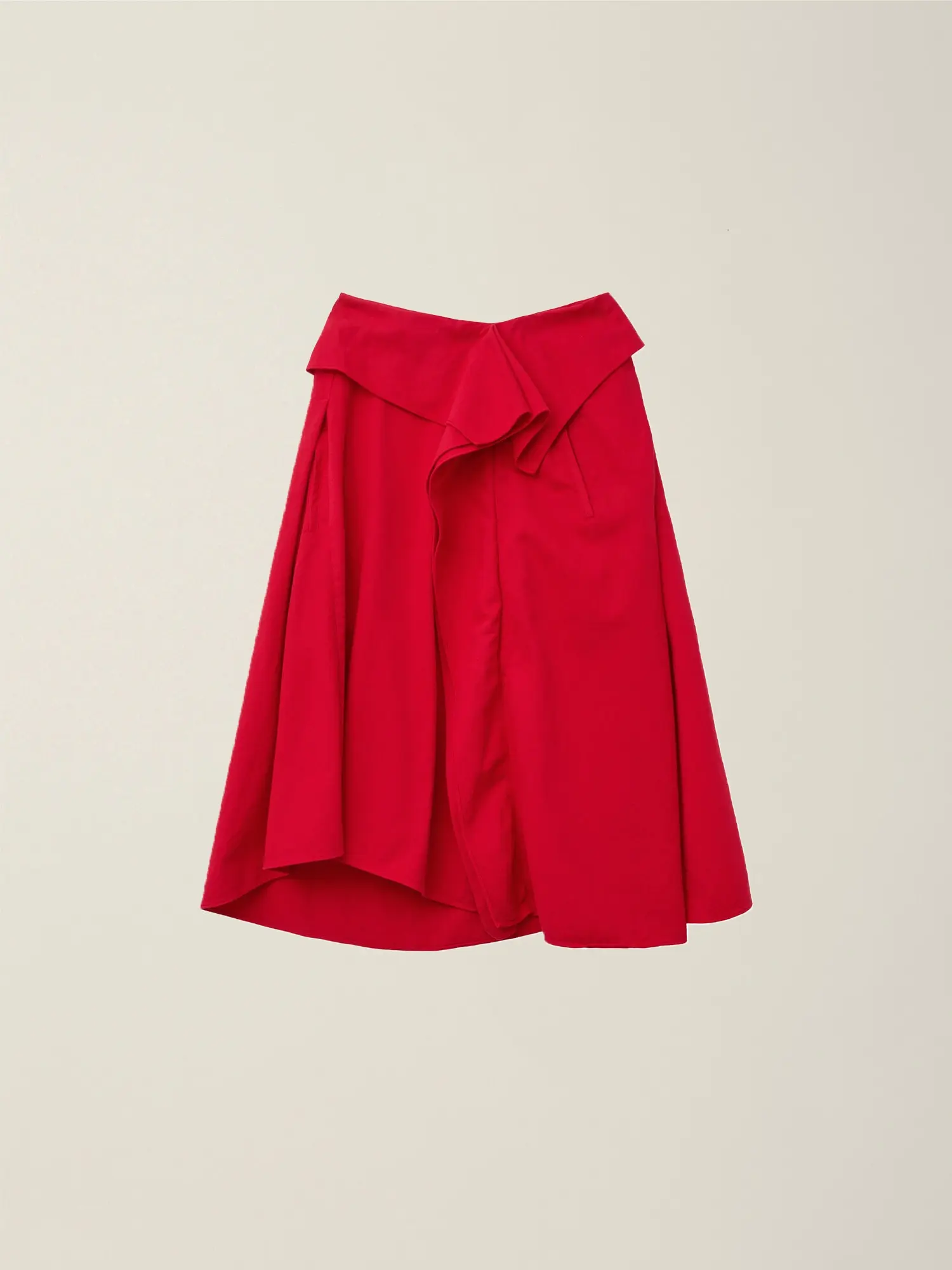 Women's Ruffle Long Skirt (Red)