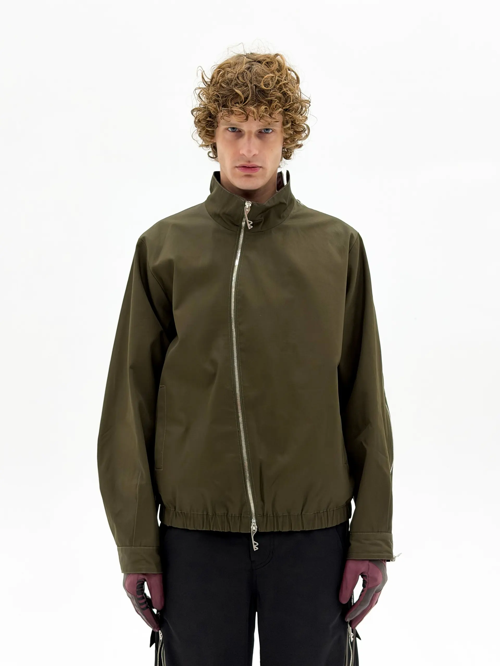 Asymmetrical Operator Zip Jacket (Army)