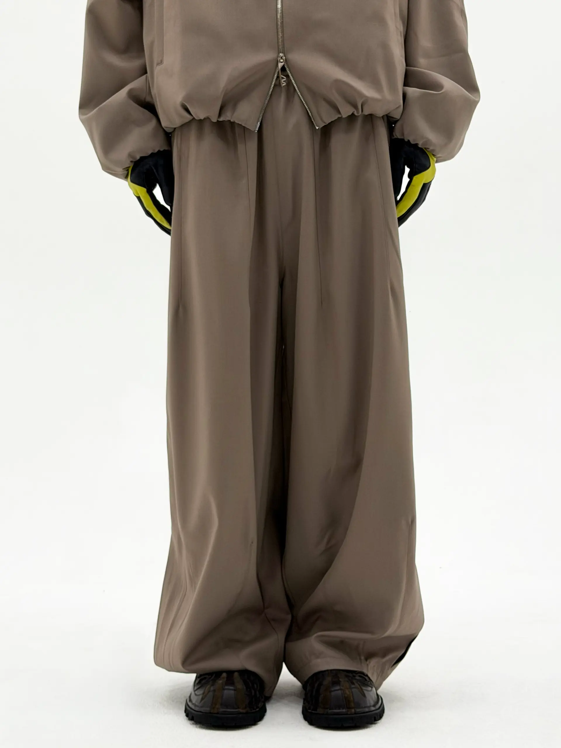 Wool Enigma SW Tracksuit Trouser (Beige)