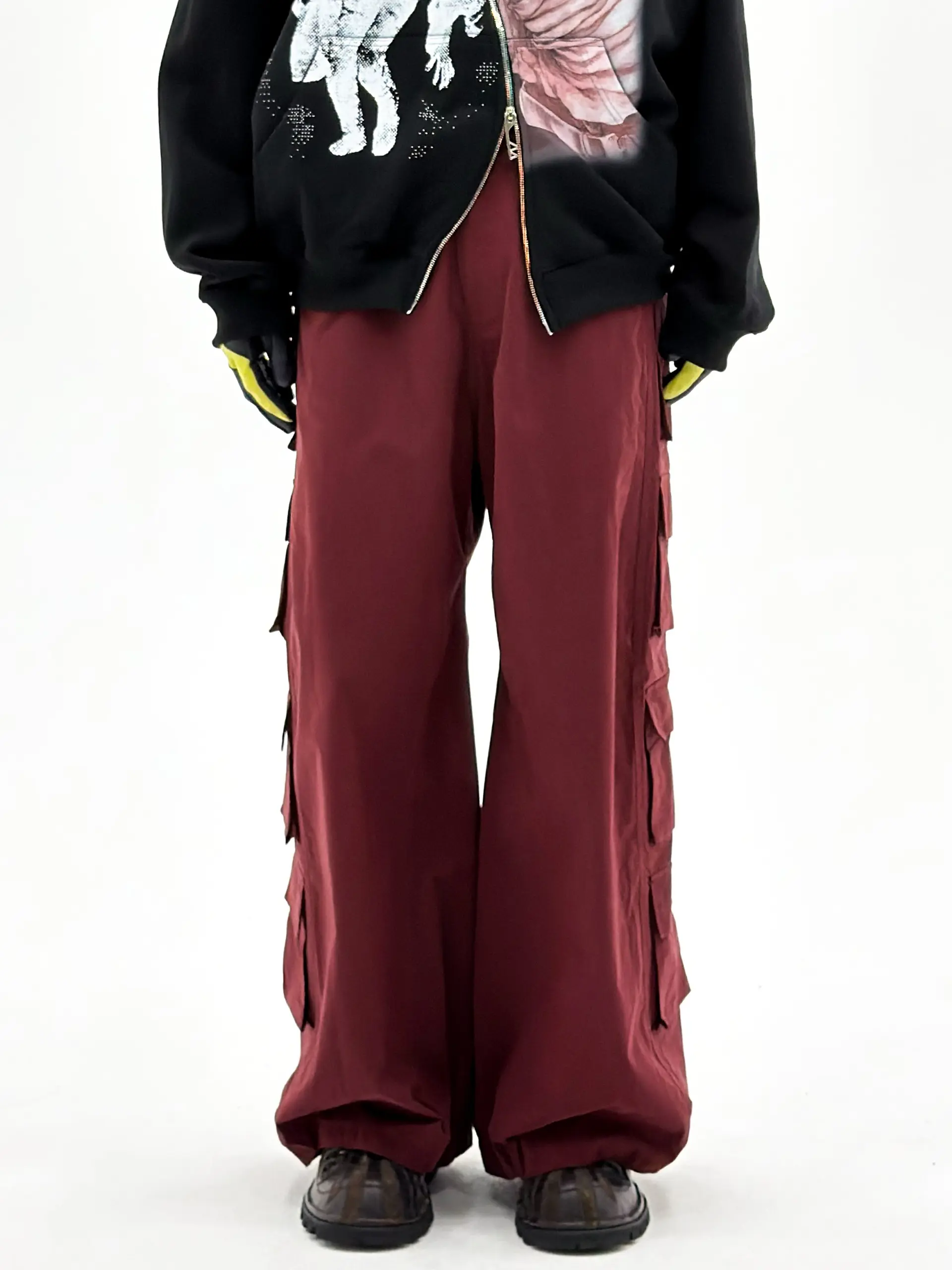 6 Flap Pocket Trousers (Red)