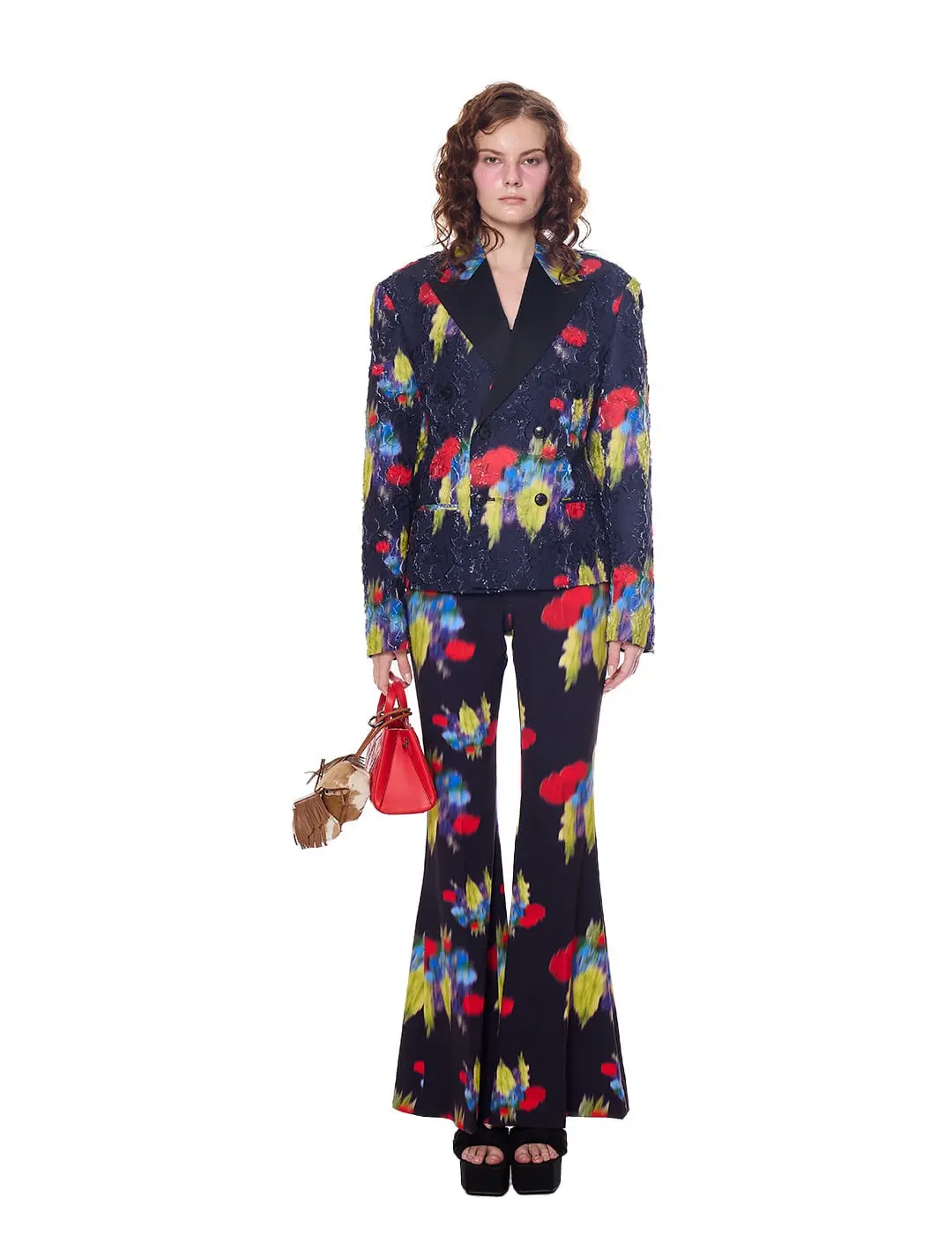 Blur Floral Flare Pants
