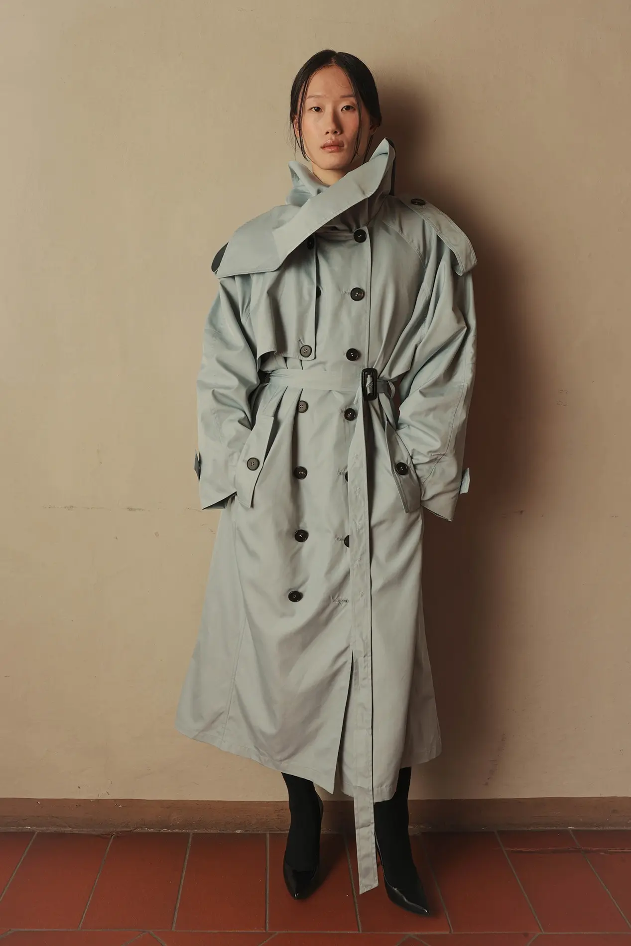 Convertible Raglan Oversized Trench Coat