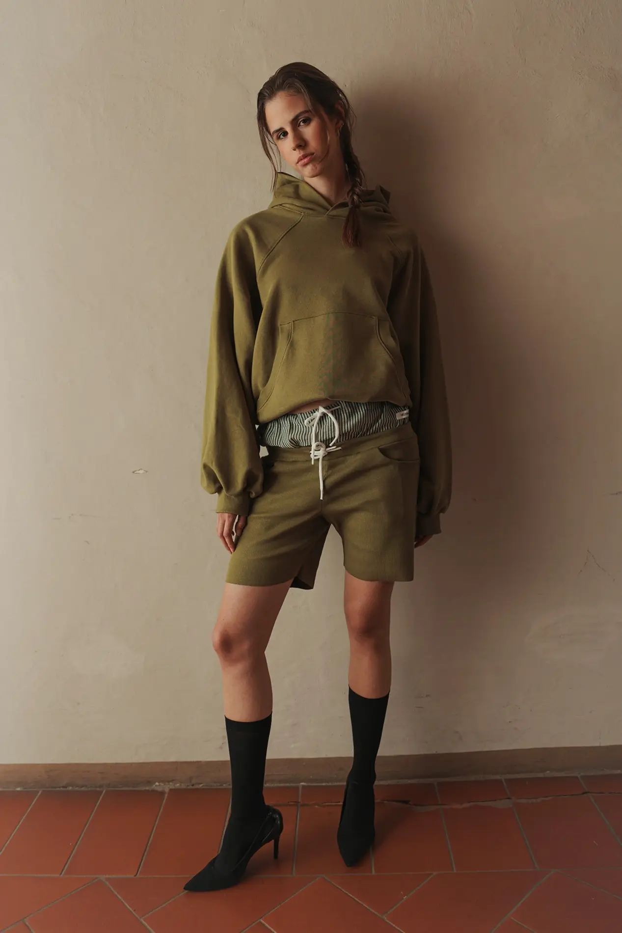Oversized Raglan Drawstring Hoodie