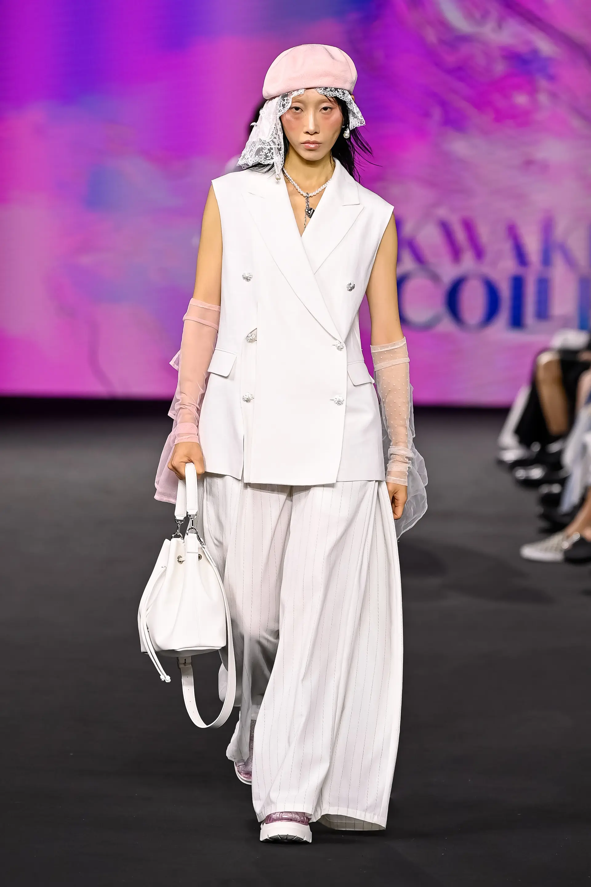 26SS White Slit Double-Breasted Vest