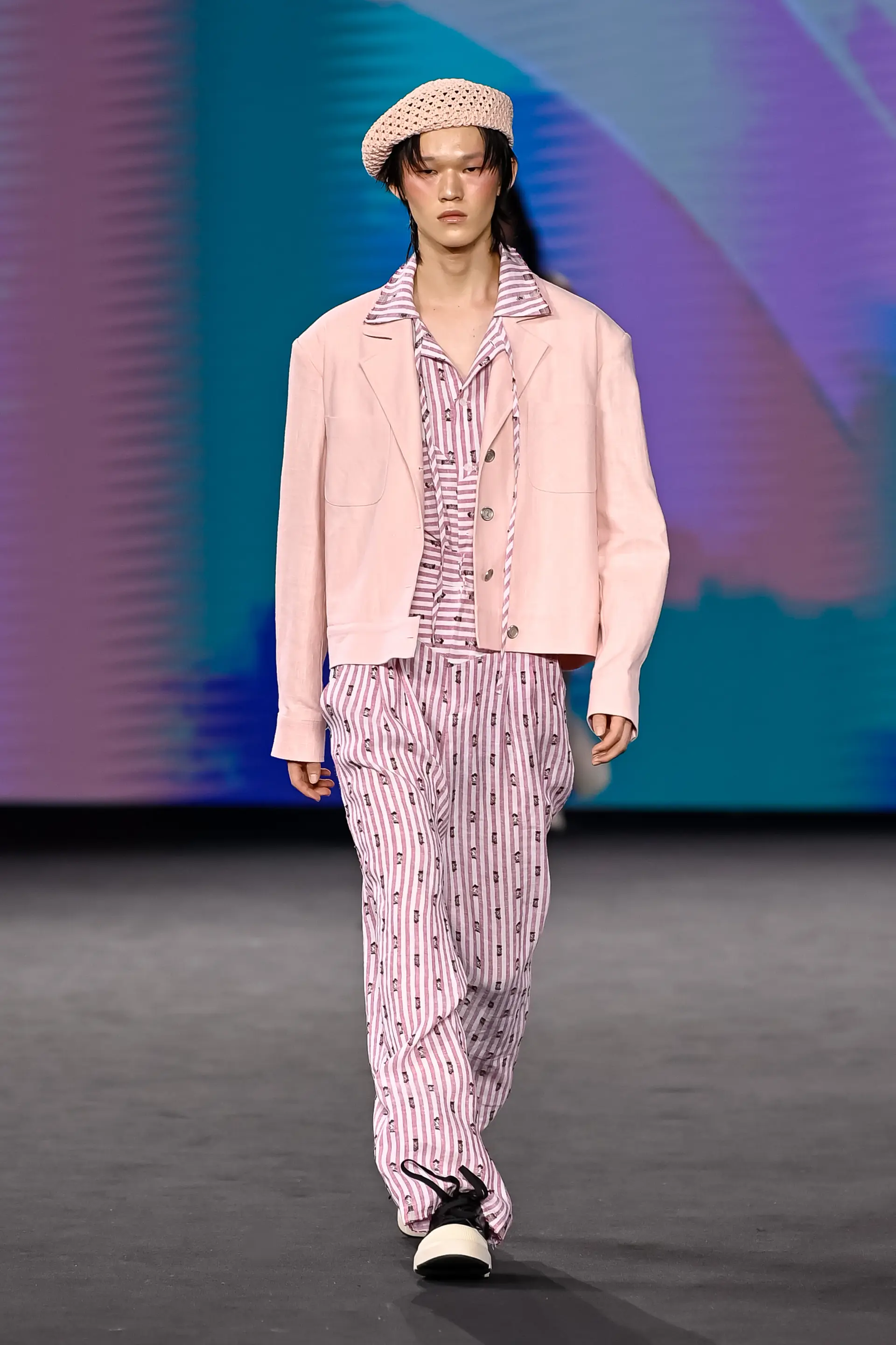 26SS Indie Pink Tailored Collars Crop Jacket