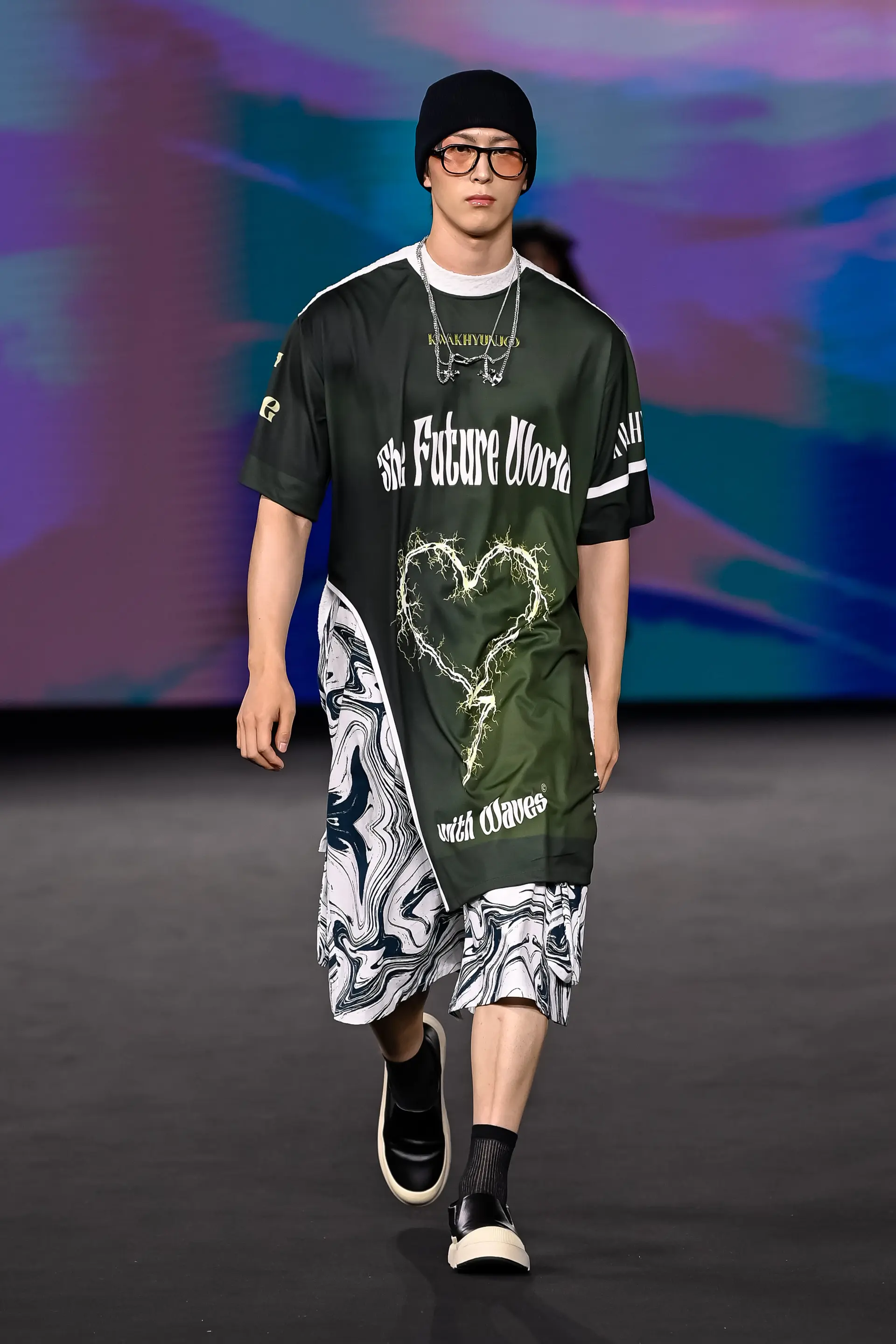 26SS Deep Green Side Cutting T-Shirt