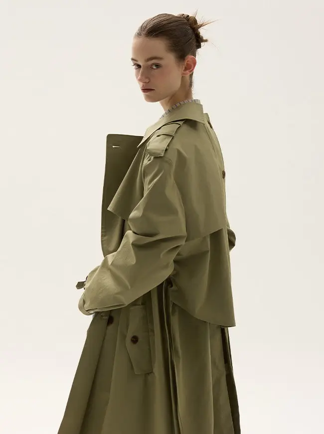 Origami Trench Coat (Khaki)