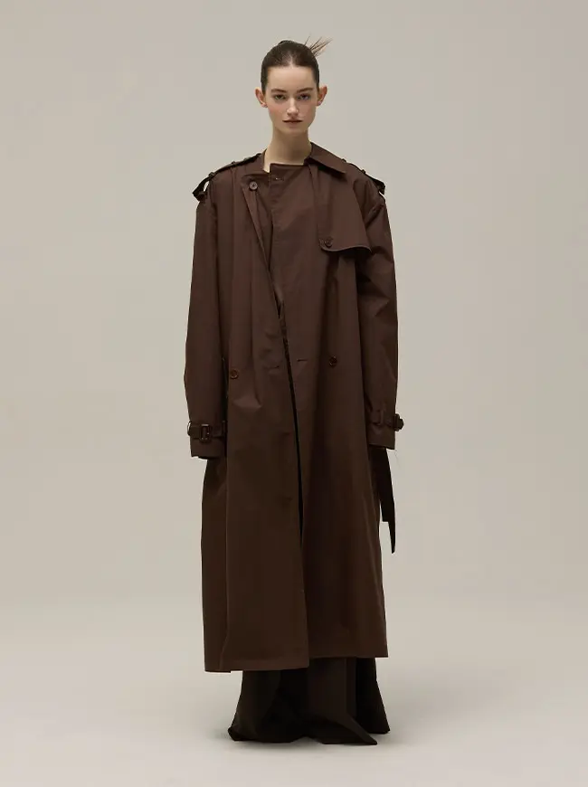 Origami Trench Coat (Brown)