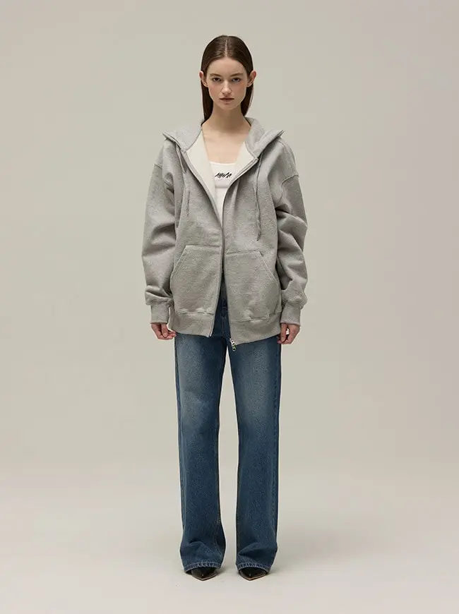 2Way Hooded Zip-Up (Gray)