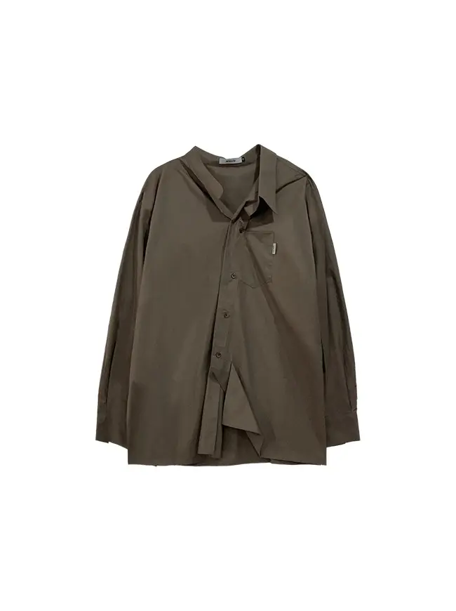 Unbalanced Drape Shirt