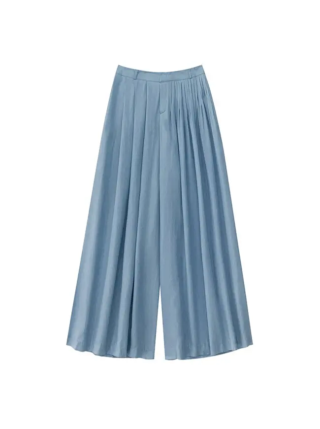 Wide Pin Tuck Slacks