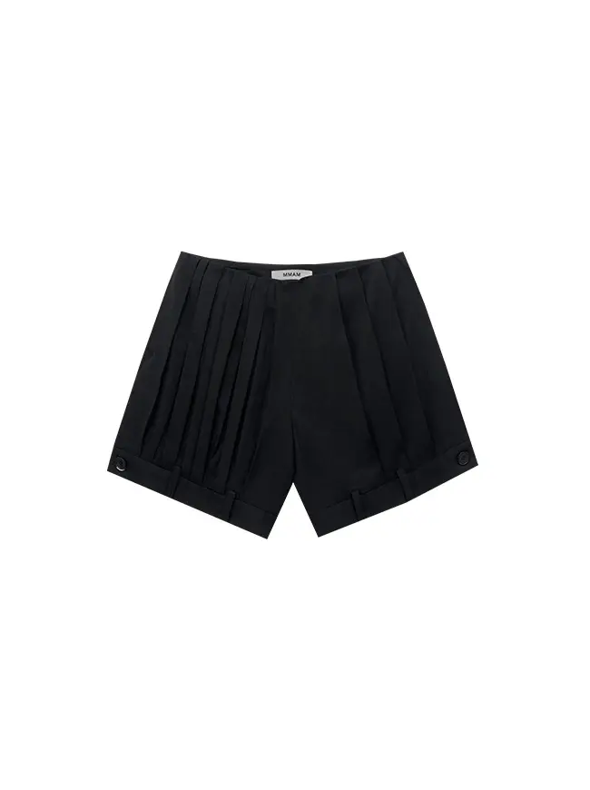 Side Zipper Slit Short