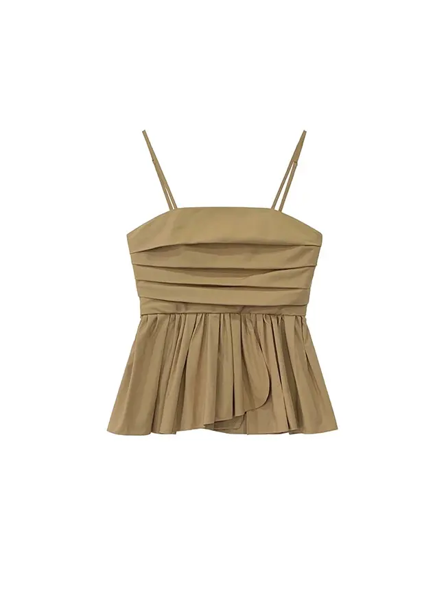 Strap Pleated Bustier