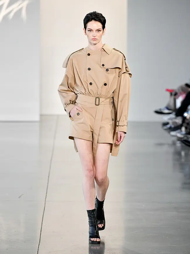 Signature Trench Coat Short Jumpsuit