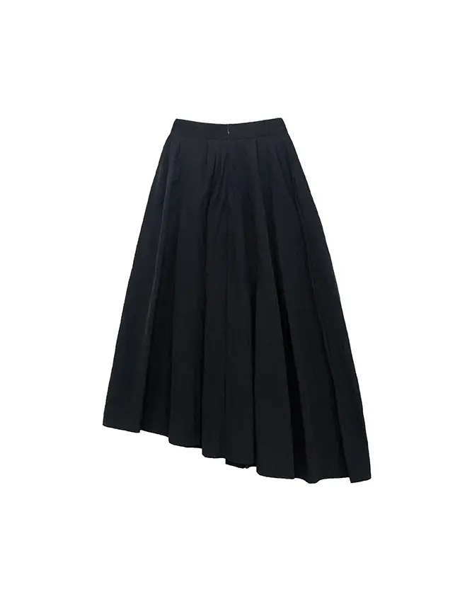 Unbalanced Pintuck Skirt
