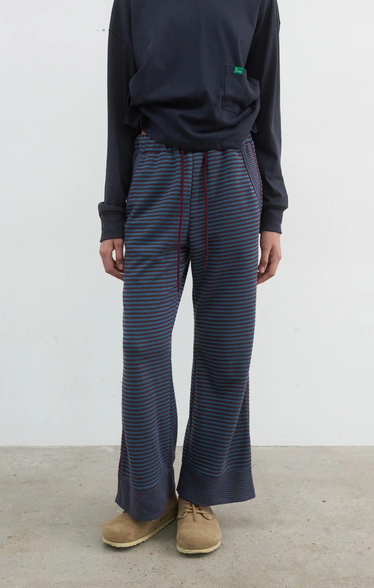 Supple Stripe Pants (Blue)