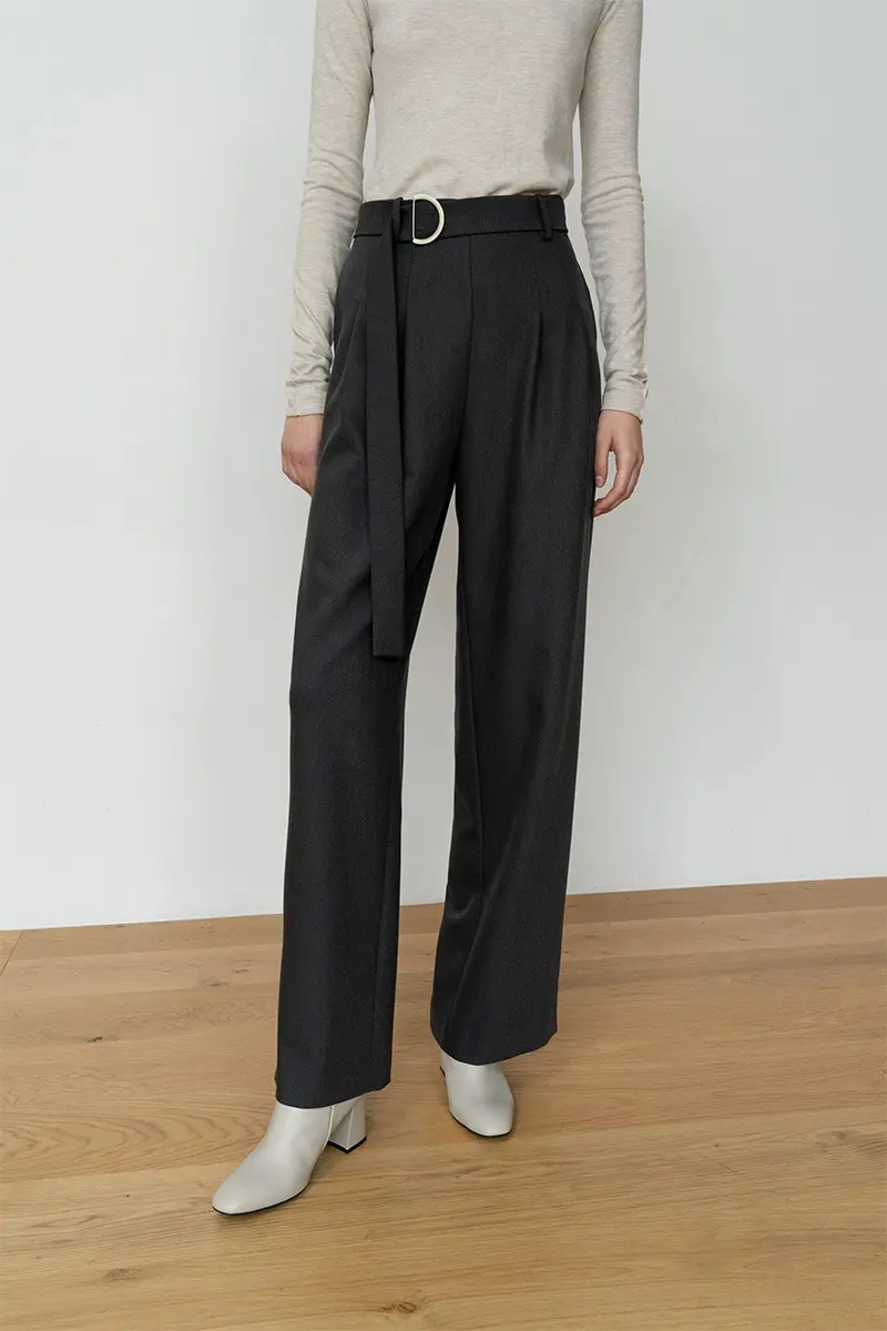 Straight Wide Leg Slacks Trousers Dy