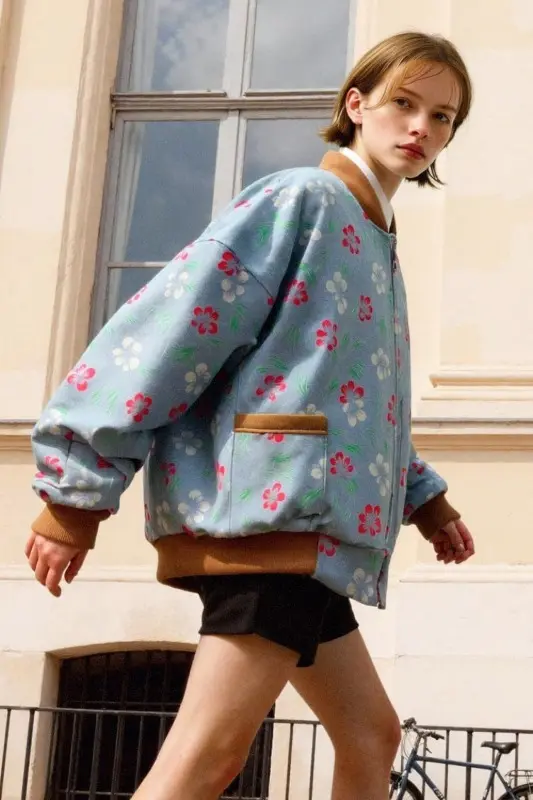 Sky Flower Crop Jacket