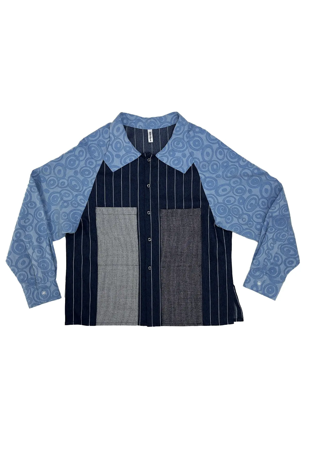 Volume Silhouette Jacquard Denim Shirt Jacket