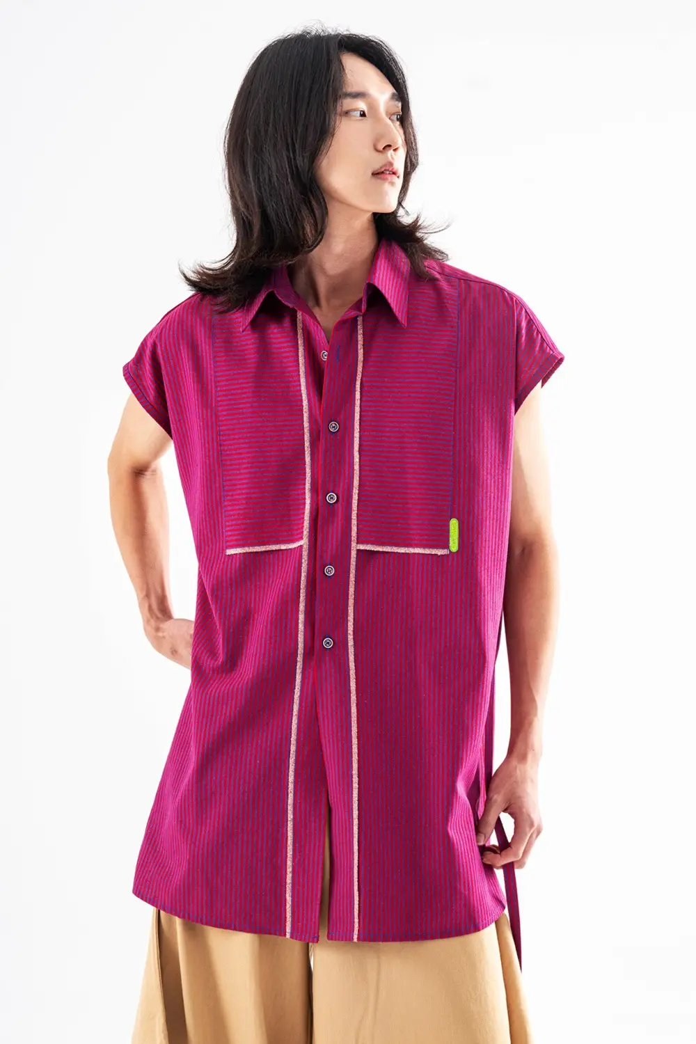 Structured Silk Linen Fluid Shirt