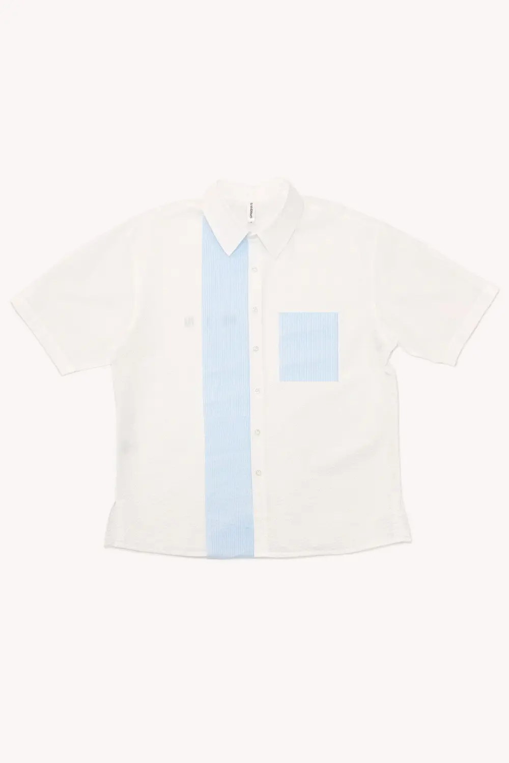 Boxy Fit Block Seersucker Shirt
