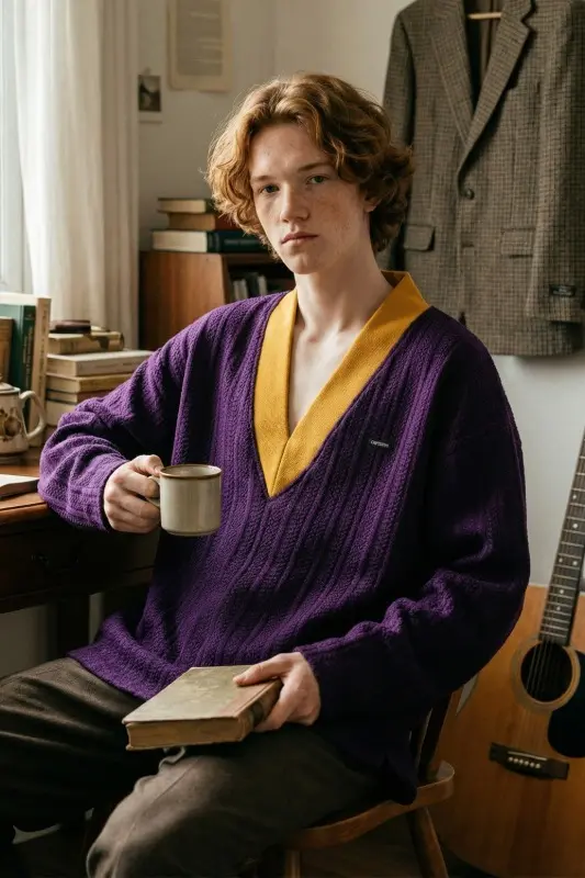 Deep Purple V-Neck