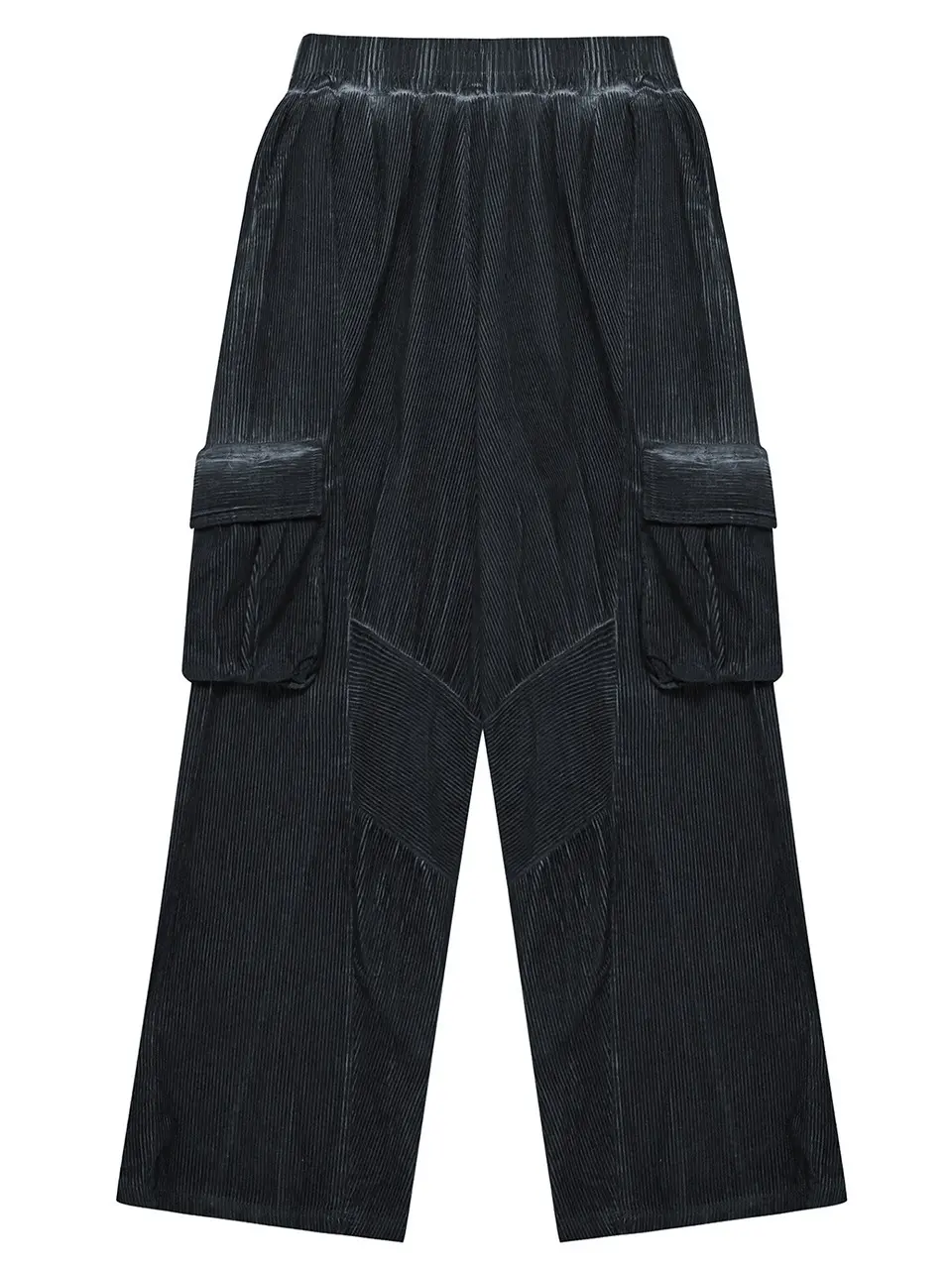 Dyeing Corduroy Cargo Banding Pants Dirty Black