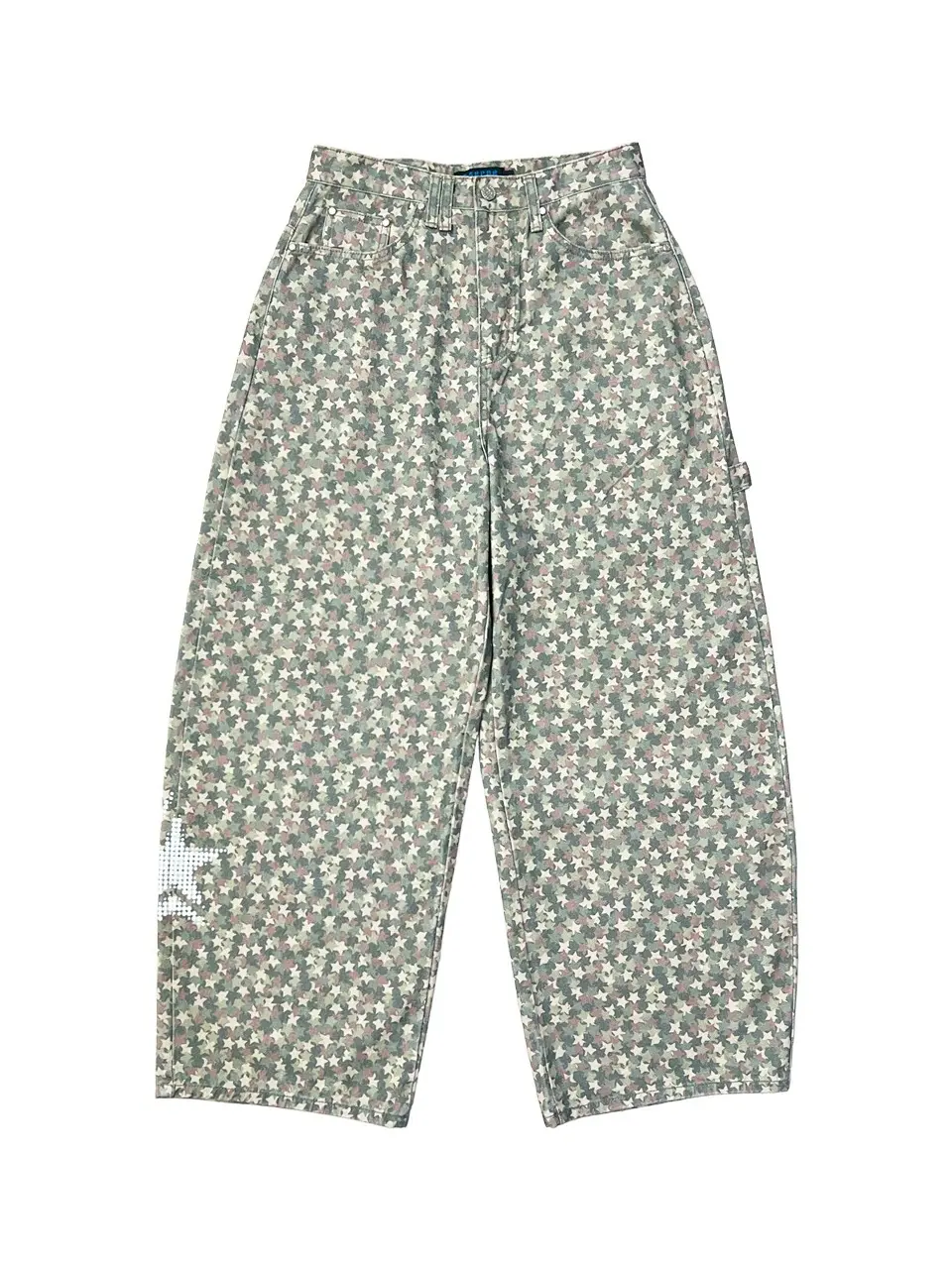 Star Camouflage Cotton Pants Beige