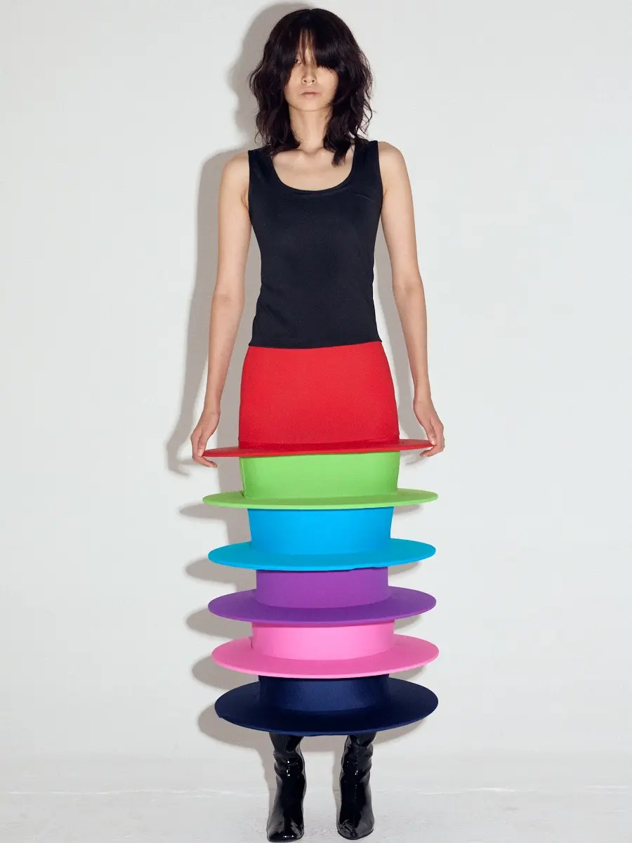 Discs Dress in Rainbow