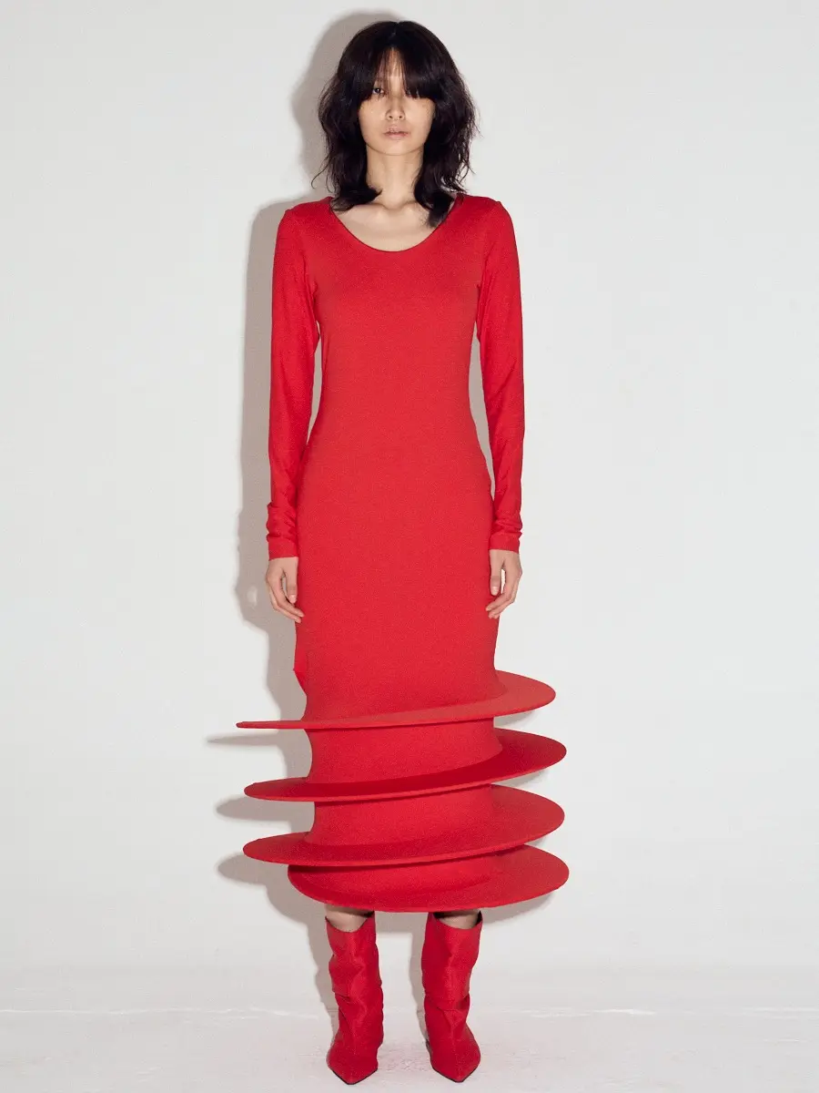 Typhoon Dress in Red