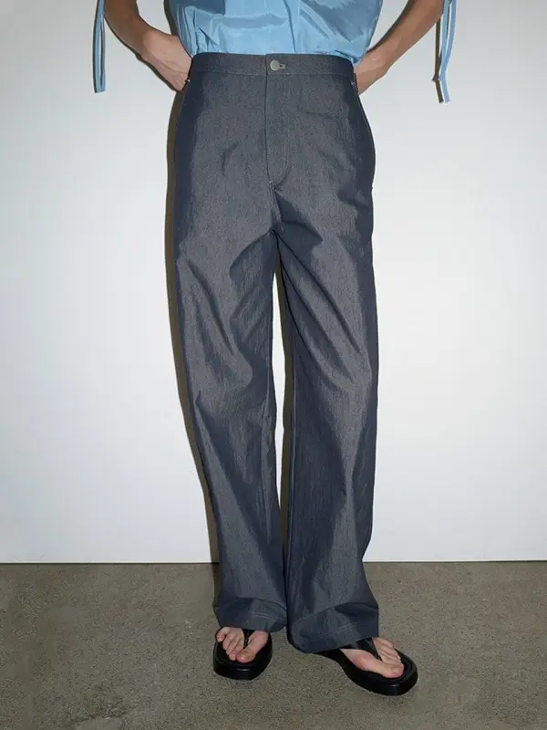 Denim Barrel Trousers (Indigo)