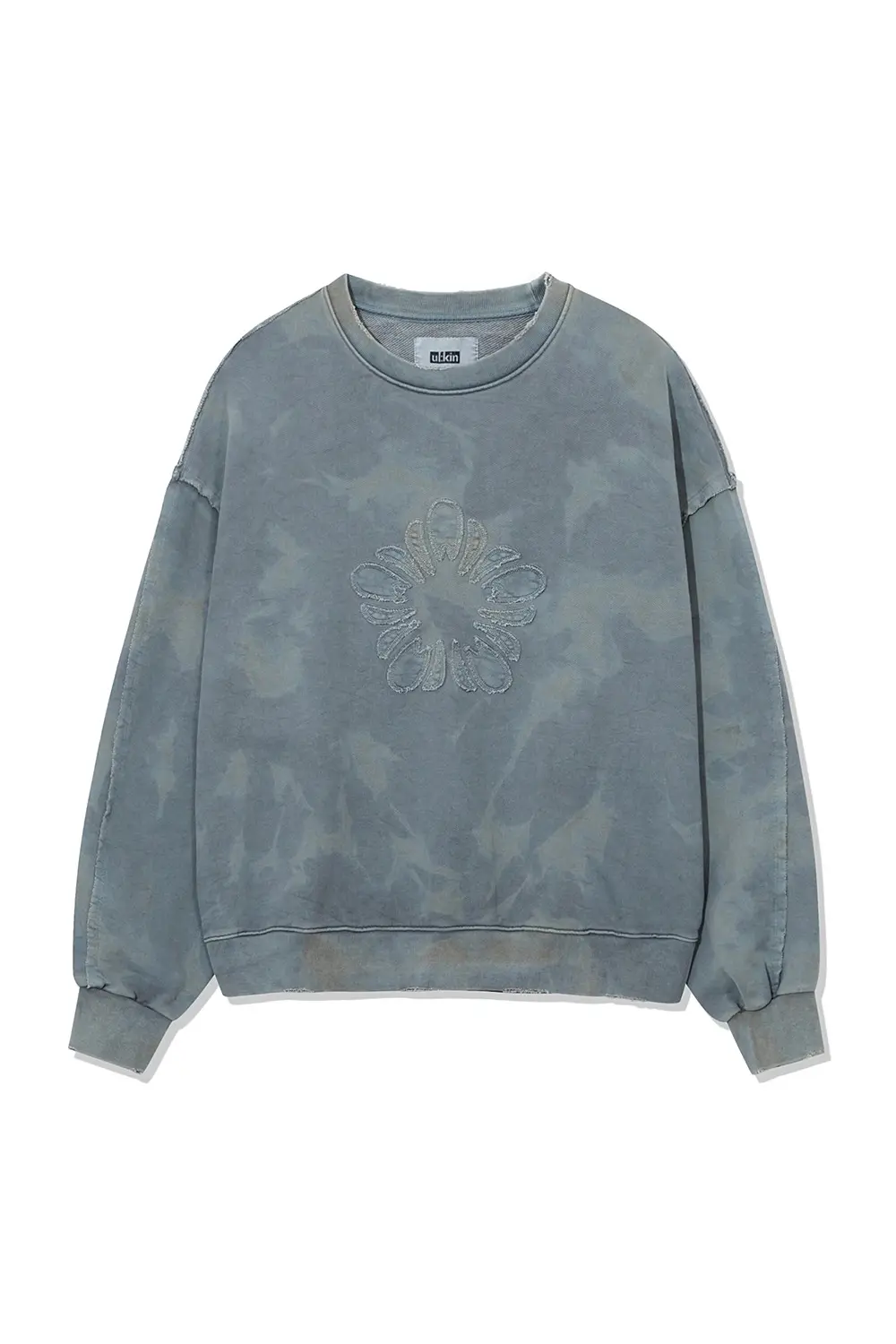Batch No.2 Traditional-Dyed MUGUNG Applique Sweatshirt (Deep Blue)