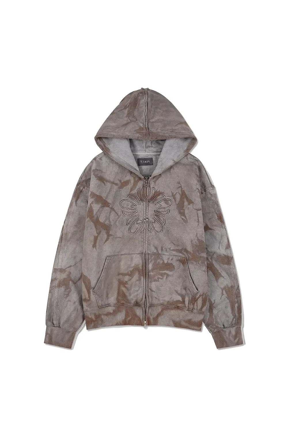 Batch No.3 Traditional-Dyed MUGUNG Zip-up Hoodie (Gray)
