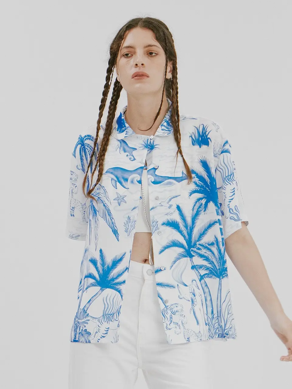 Vegan Spirit Print Shirt White
