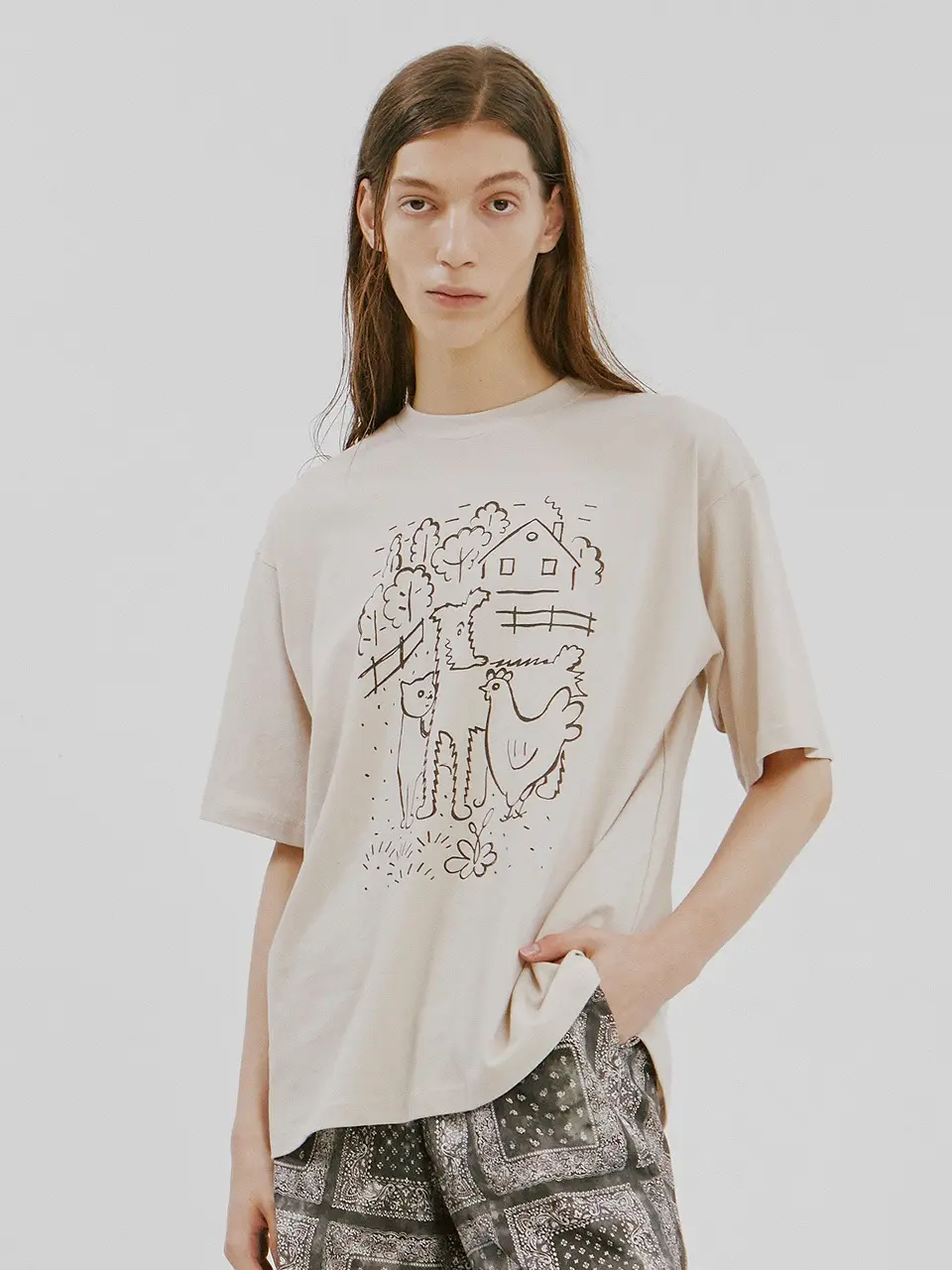 New Friends Short Sleeve T-Shirt Beige