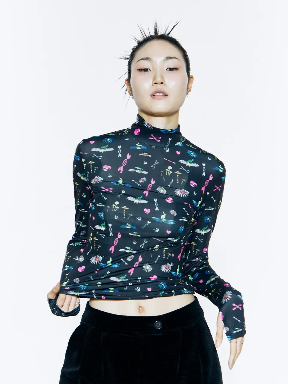 Print Fingerhole Top Multi