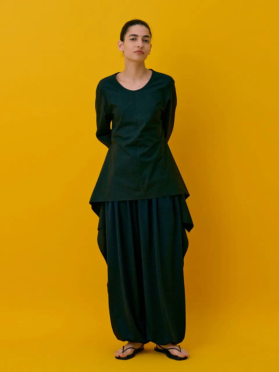 Drape Blouse — Black