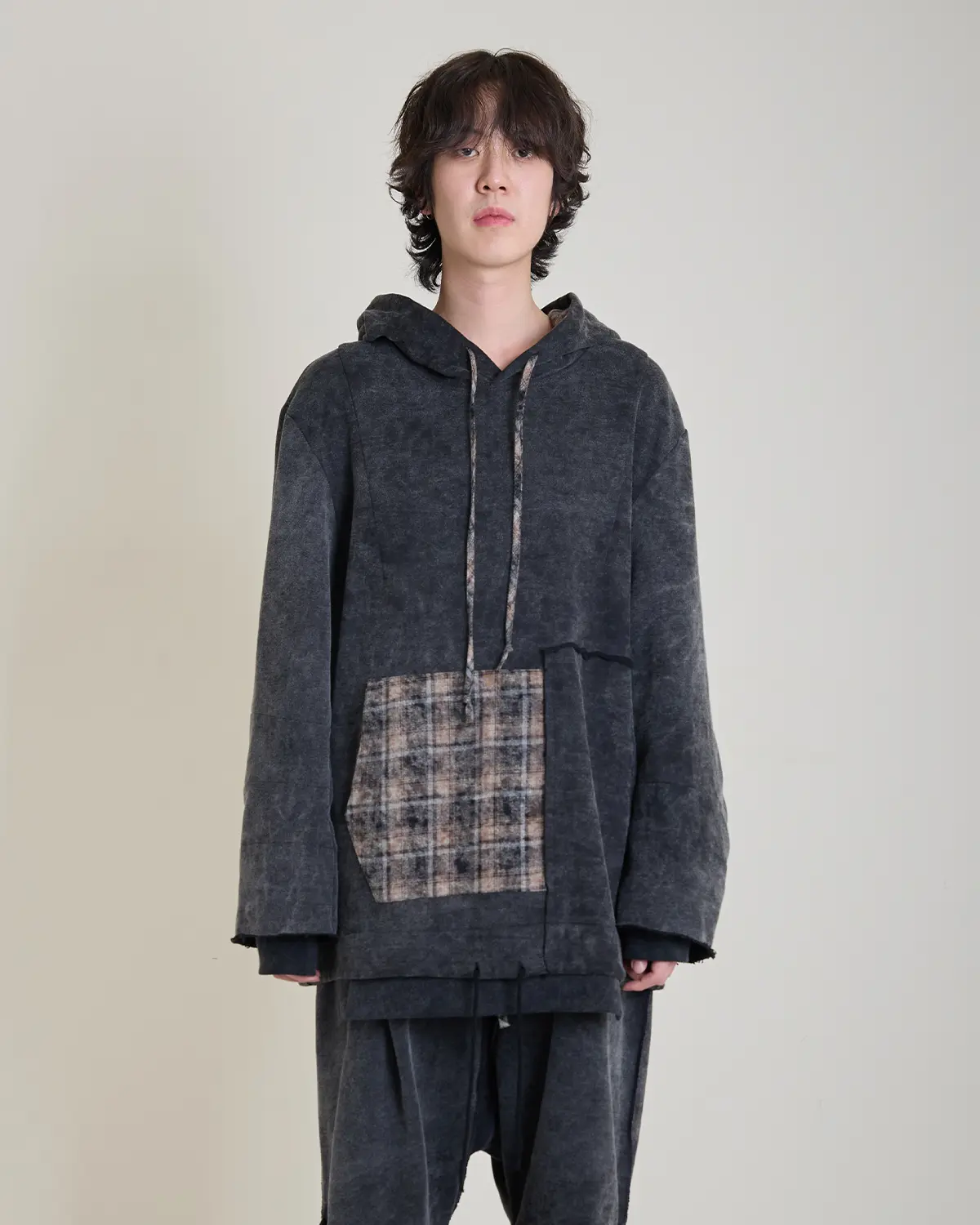 Half-Pocket Hoodie (snow black)