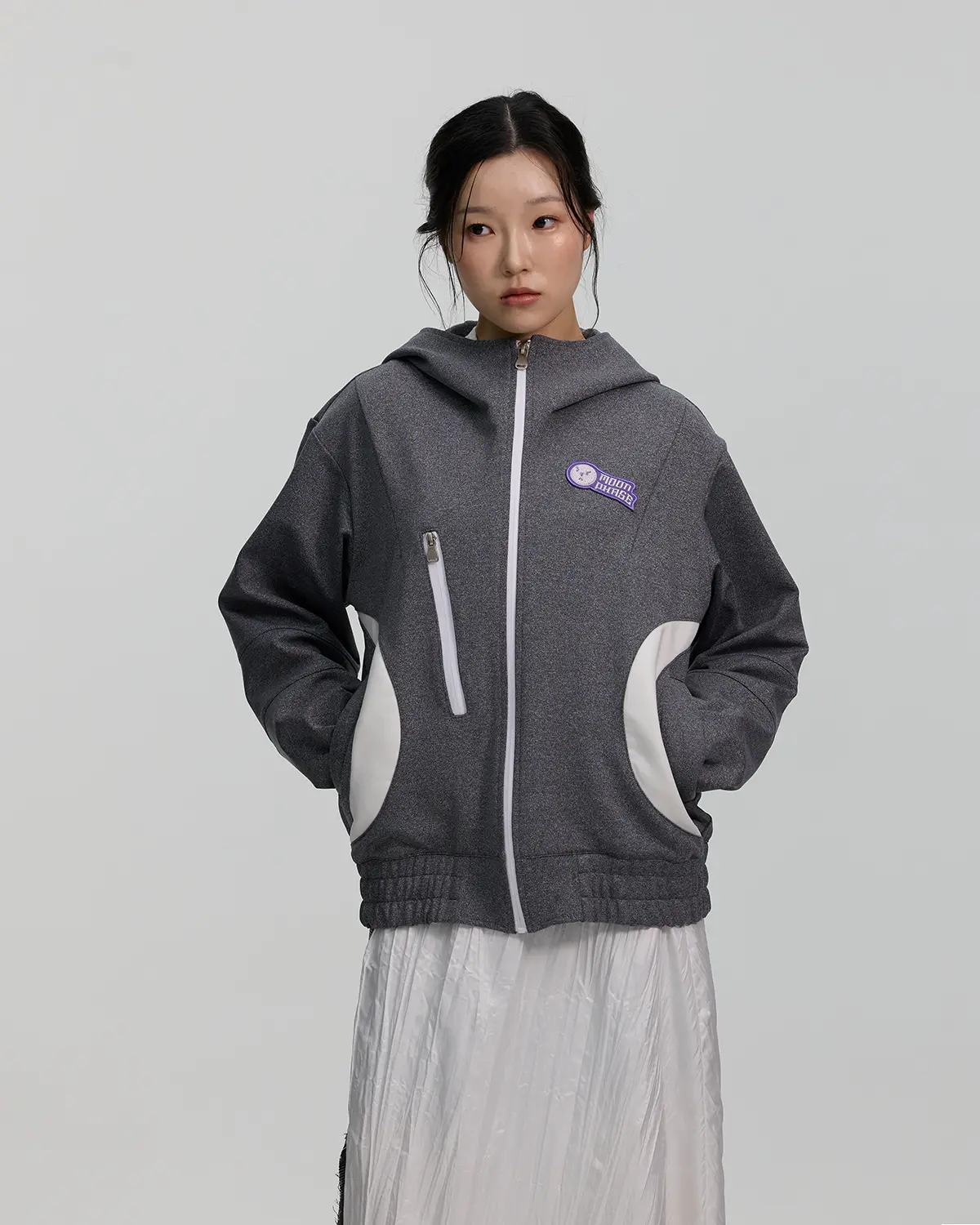 Moon Phase Zip-up Hoodie (Chanan & inkyoung)