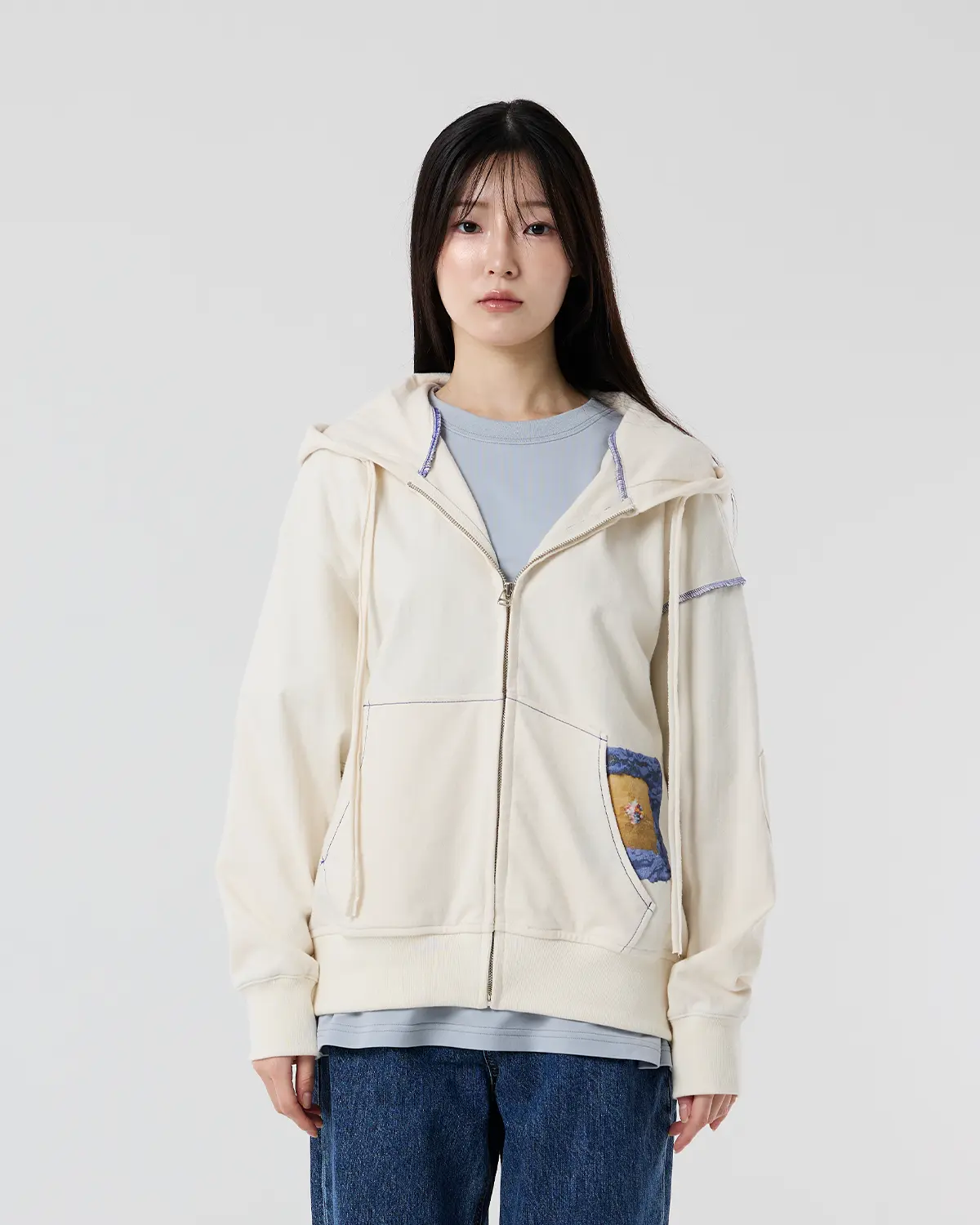 The amusement between Death and Salvation zip-up Hoodie