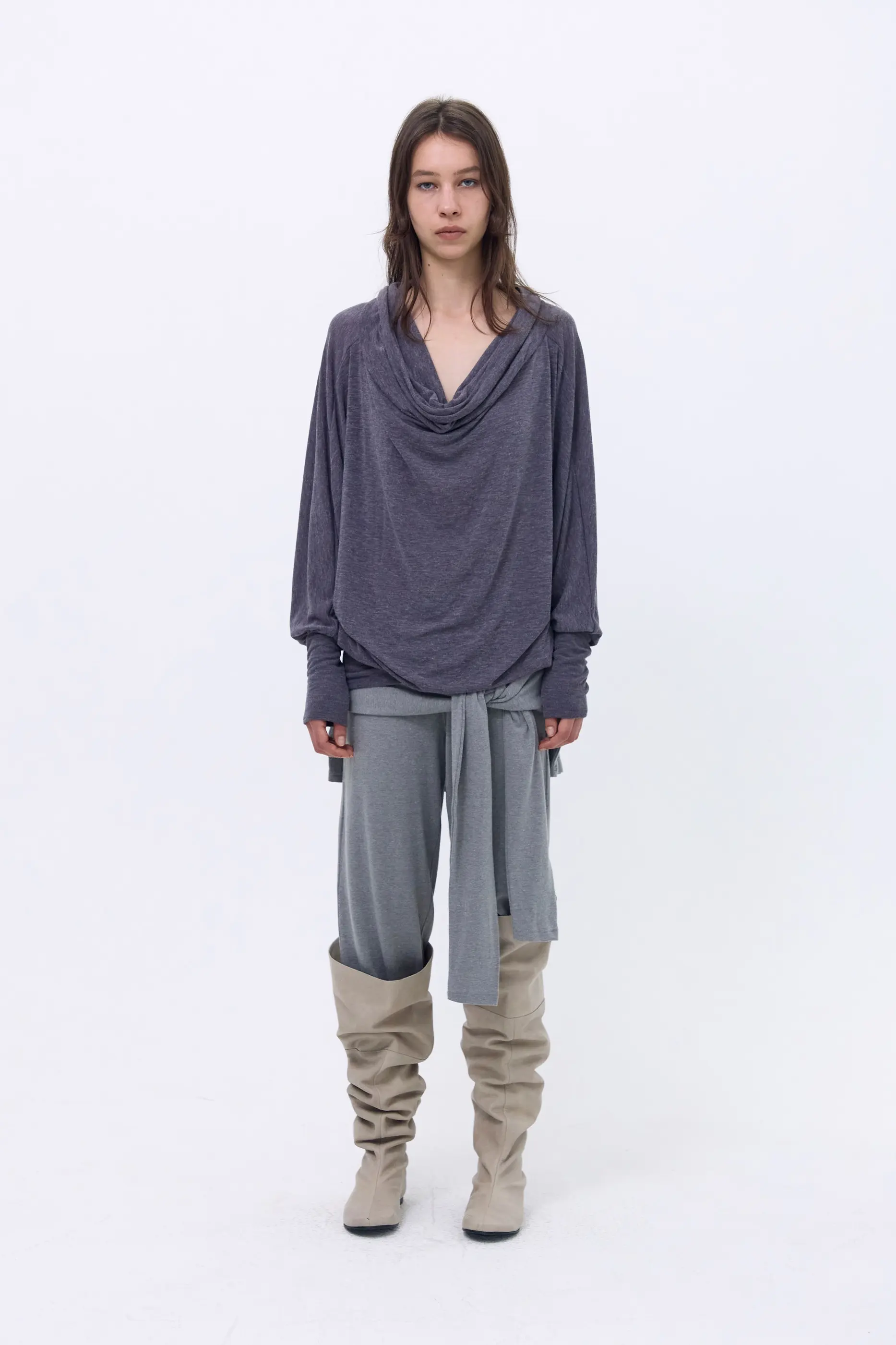 Loose Wing Top (Charcoal)