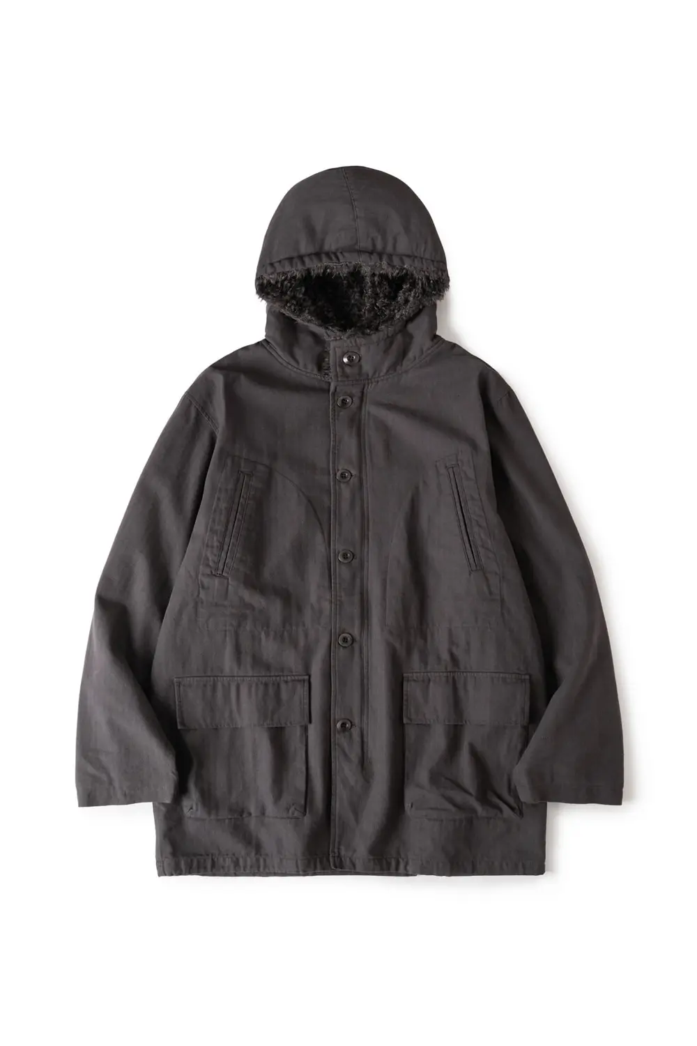 Hooded Mil Parka Charcoal