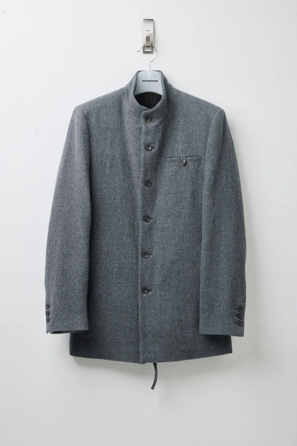 Stand Collar Coat Charcoal