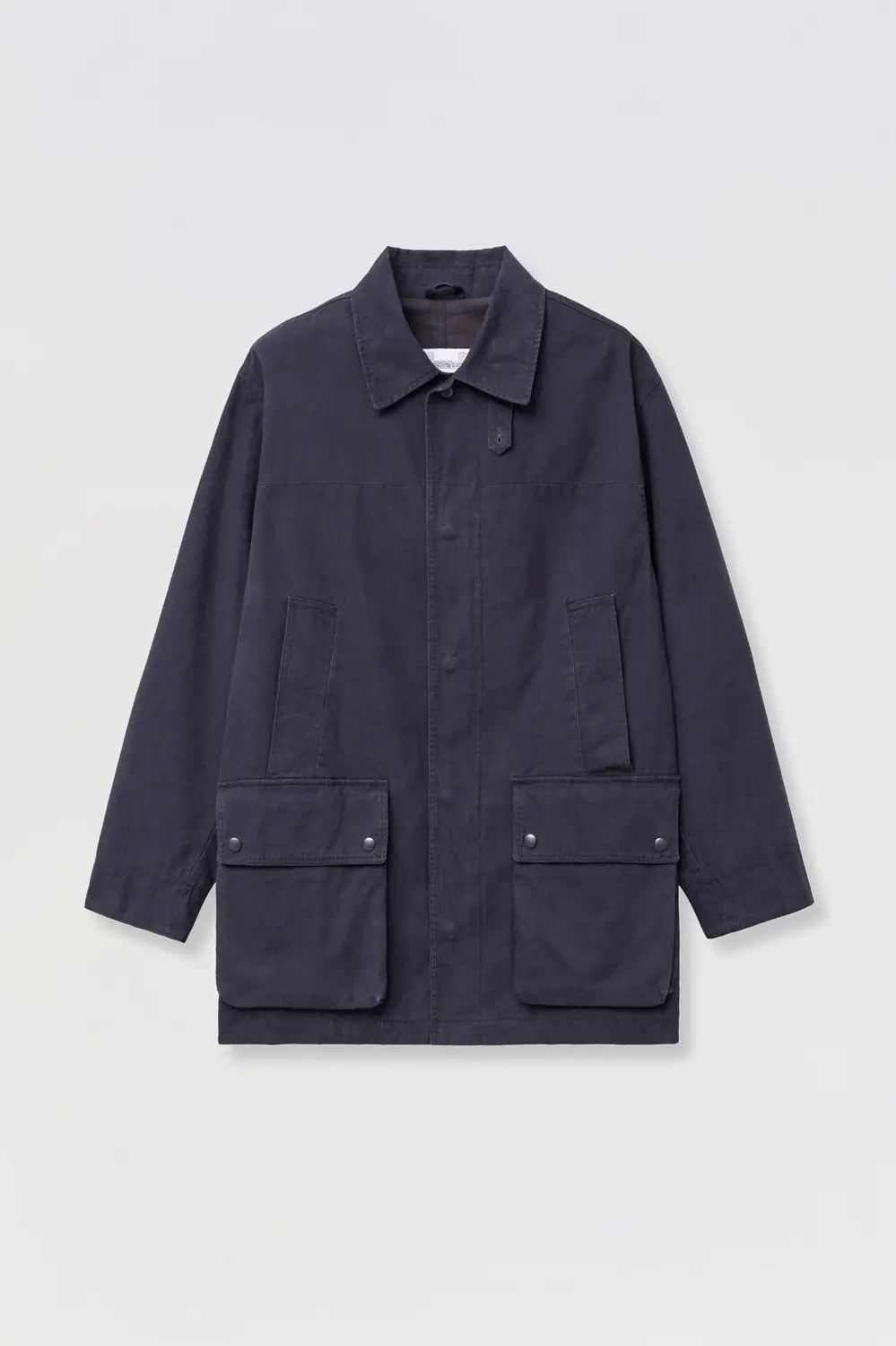 Canvas Work Parka Blue Charcoal