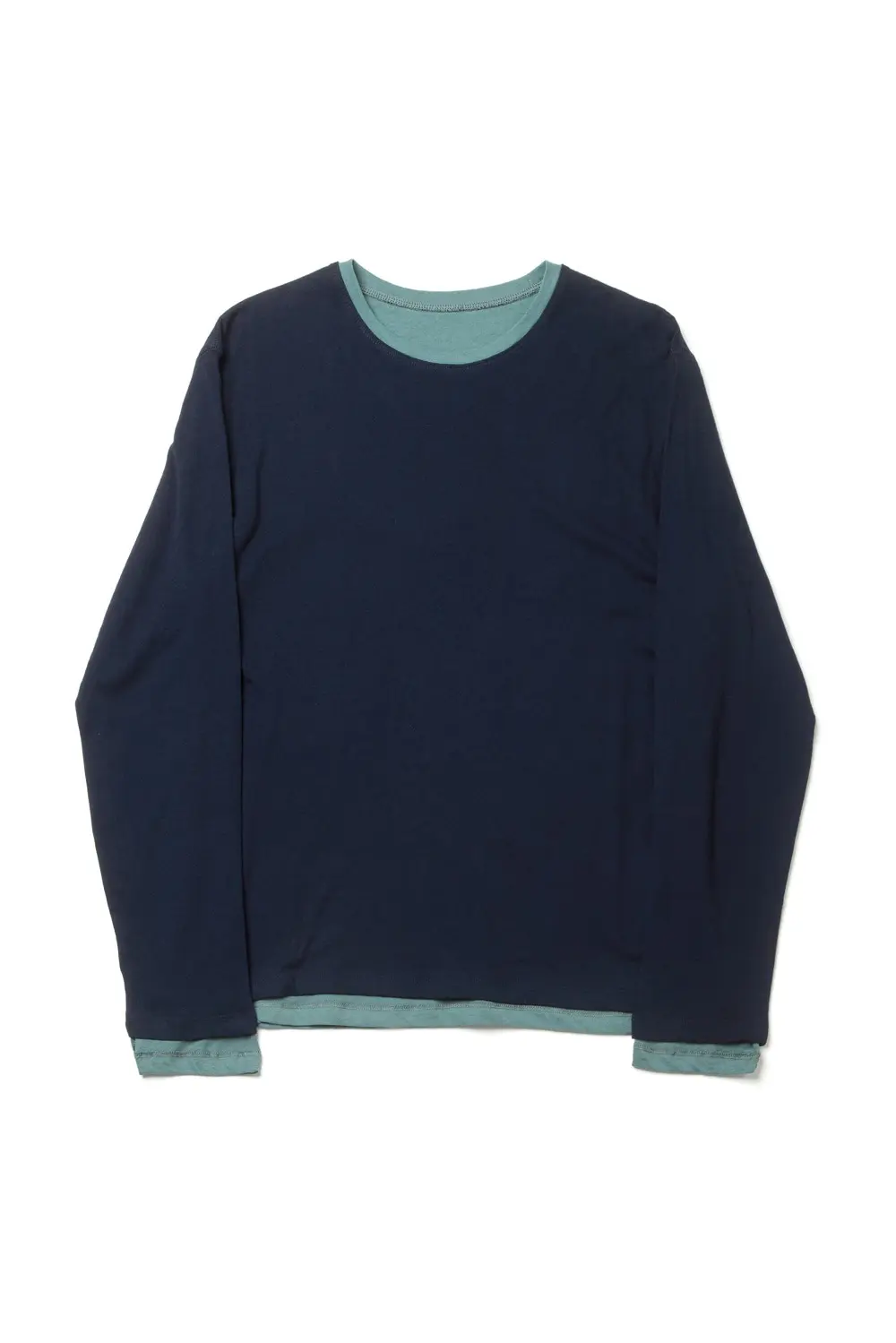Two Face Ringer Tee Navy/Soda