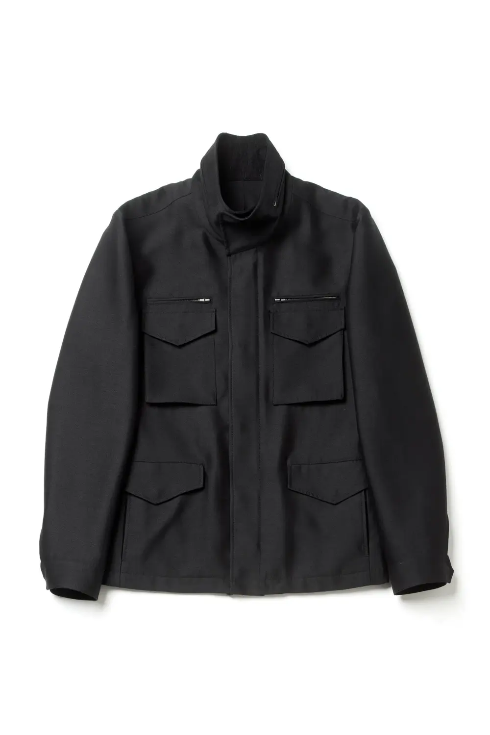 Silent M65 Jacket Wool/Silk Black